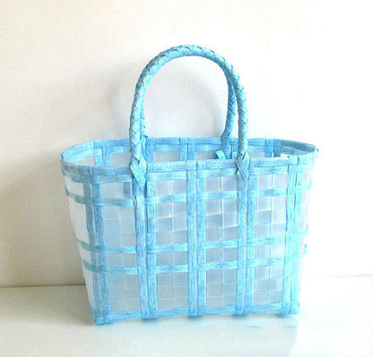 Transparent Jelly Bag Portable Beach Bag New Plastic Woven Bag - L&M LIFE PRODUCTS