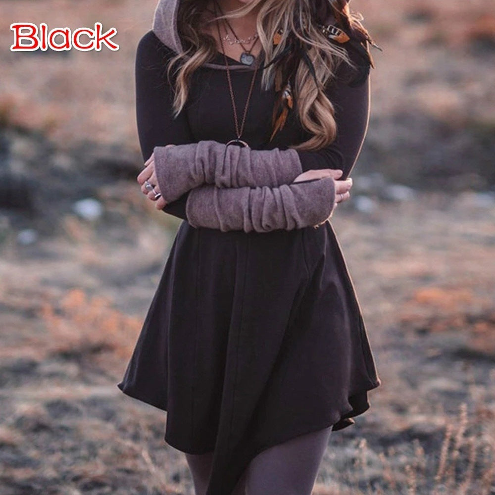 Women's Spring And Autumn Long Sleeve Hoodie Casual Top Dress - L&M LIFE PRODUCTS