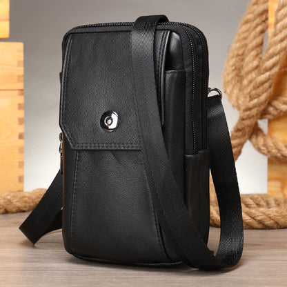 Men's Leather Casual One-shoulder Messenger Bag - L&M LIFE PRODUCTS