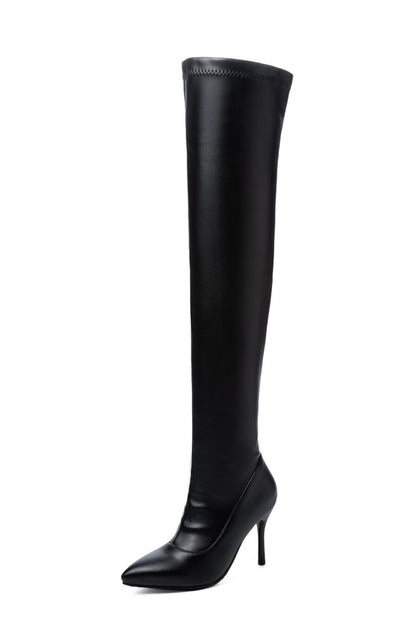 High Boots Women Stiletto High Heel Side Zipper Stretch - L&M LIFE PRODUCTS