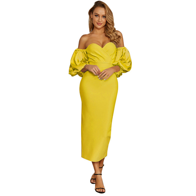 European And American Women's Dress Pile Sleeve Dress - L&M LIFE PRODUCTS