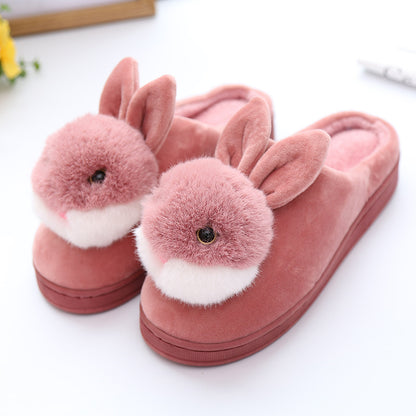 Cute rabbit ball cotton slippers - L&M LIFE PRODUCTS