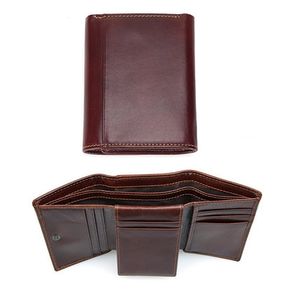 Men's ultra-thin leather wallet - L&M LIFE PRODUCTS