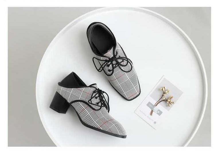 Spring new single shoes women wear lazy shoes with thick with laced cloth British wind wild women shoes - L&M LIFE PRODUCTS