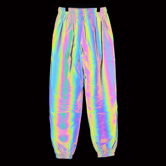 Men Autumn Winter Seven Colored Night Reflective Pants Street Dance Jogger Pants Unisex Couple Hip Hop Punk Trousers - L&M LIFE PRODUCTS
