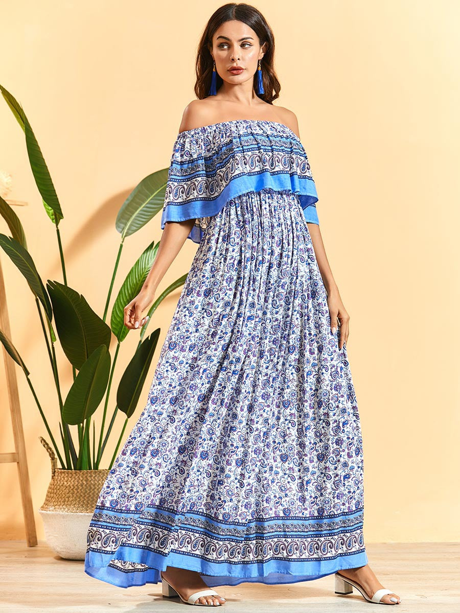 One-shoulder Short-sleeved Travel Dress - L&M LIFE PRODUCTS