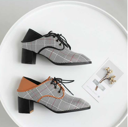 Spring new single shoes women wear lazy shoes with thick with laced cloth British wind wild women shoes - L&M LIFE PRODUCTS