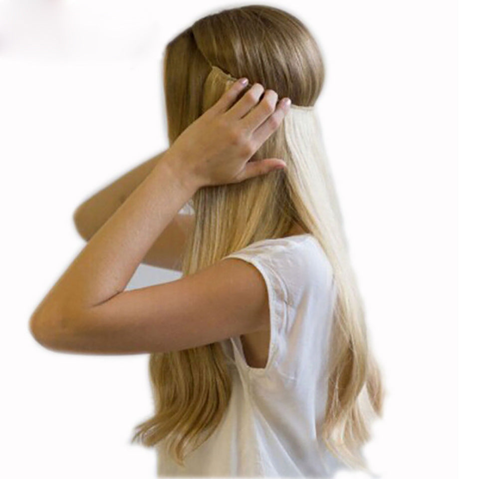 Straight And Curly Hair High Temperature Silk Fish Line Hair Extension Piece - L&M LIFE PRODUCTS