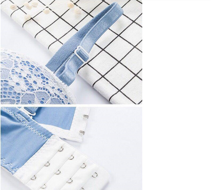 Half-cup Sexy Student Underwear Set With Lace Tops - L&M LIFE PRODUCTS