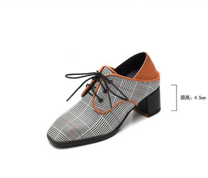 Spring new single shoes women wear lazy shoes with thick with laced cloth British wind wild women shoes - L&M LIFE PRODUCTS