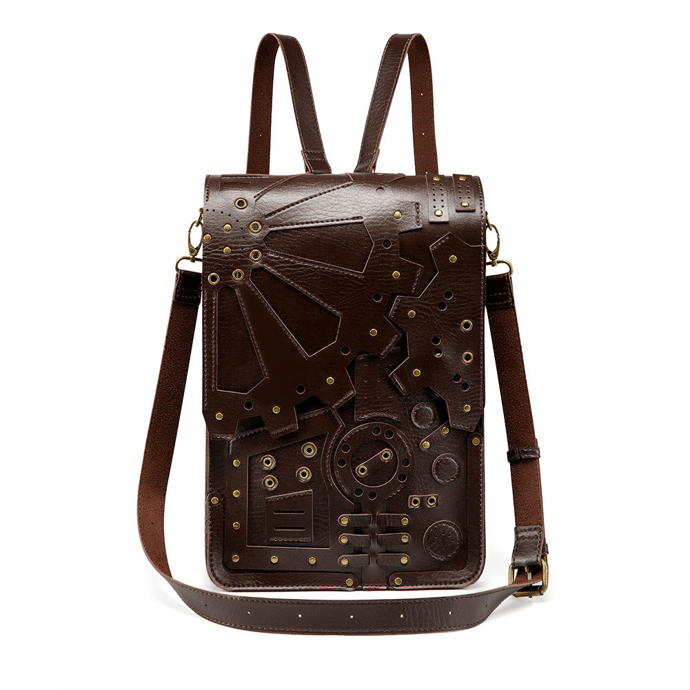 Vintage Gothic Steampunk Gear Shoulder Bag Backpack - L&M LIFE PRODUCTS