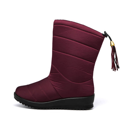 Women's snow boots slope with tassels waterproof and non-slip - L&M LIFE PRODUCTS