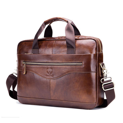 Captain Cow Leather Briefcase - L&M LIFE PRODUCTS