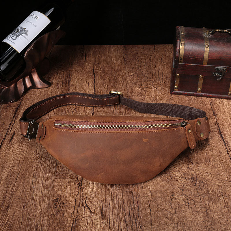 Leather men's cell phone belt bag - L&M LIFE PRODUCTS