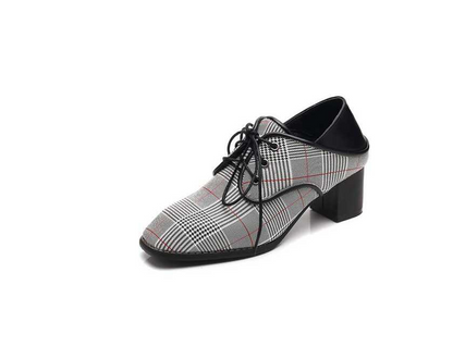 Spring new single shoes women wear lazy shoes with thick with laced cloth British wind wild women shoes - L&M LIFE PRODUCTS