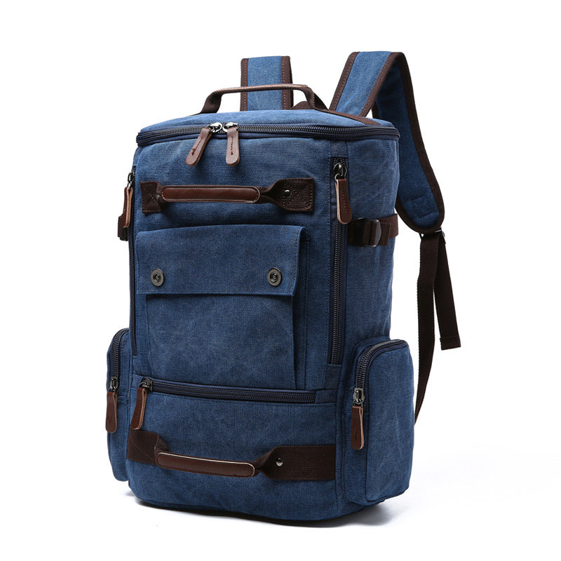 Men's Backpack Vintage Canvas Backpack  Men's Travel Bags Large Capacity Backpack Laptop Backpack - L&M LIFE PRODUCTS