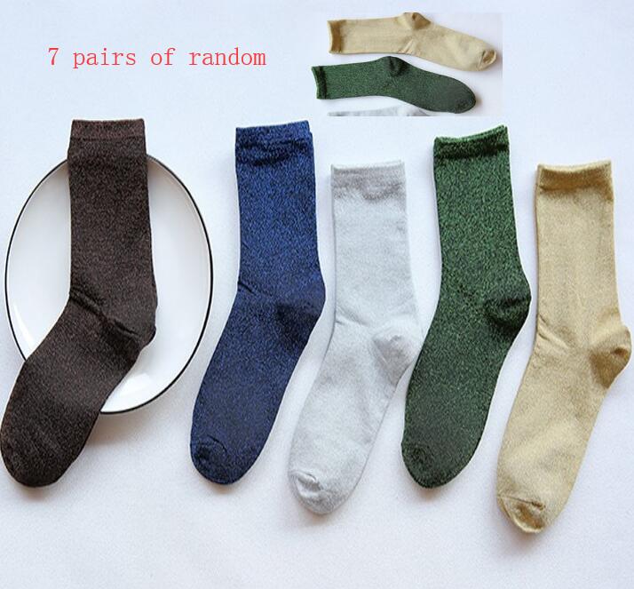Lady Socks Shiny Edge Gold Silver Silk Lace - L&M LIFE PRODUCTS