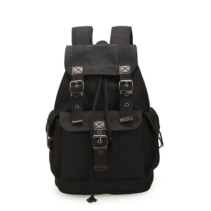 New Backpack Men's Backpack Large Capacity Canvas Bucket Bag Casual Men's Bag Travel Bag Primary and Secondary School Bags - L&M LIFE PRODUCTS