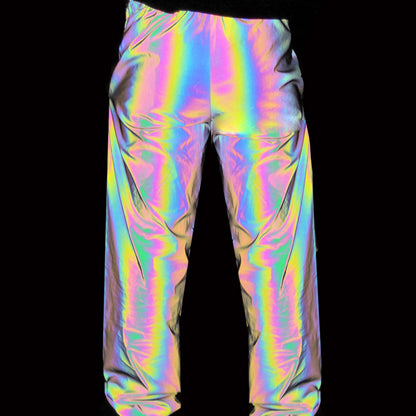 Men Autumn Winter Seven Colored Night Reflective Pants Street Dance Jogger Pants Unisex Couple Hip Hop Punk Trousers - L&M LIFE PRODUCTS