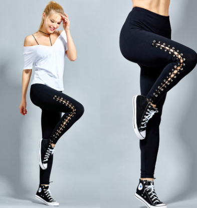 Stretchy  Plus Size Ripped Leggings - L&M LIFE PRODUCTS