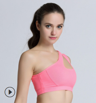 One-shoulder beauty back sports bra sports fitness yoga underwear gathered bra new sexy underwear - L&M LIFE PRODUCTS
