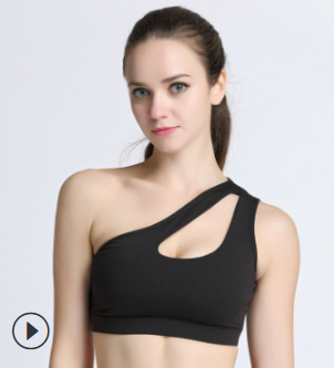 One-shoulder beauty back sports bra sports fitness yoga underwear gathered bra new sexy underwear - L&M LIFE PRODUCTS