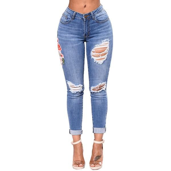 Ripped Jeans For Women 2021 Women Jeans Pencil Pants Denim Jeans - L&M LIFE PRODUCTS