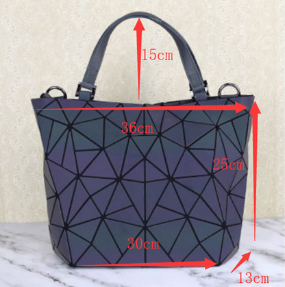 Luminous Makeup Bag Lattice Design Geometric Bag - L&M LIFE PRODUCTS