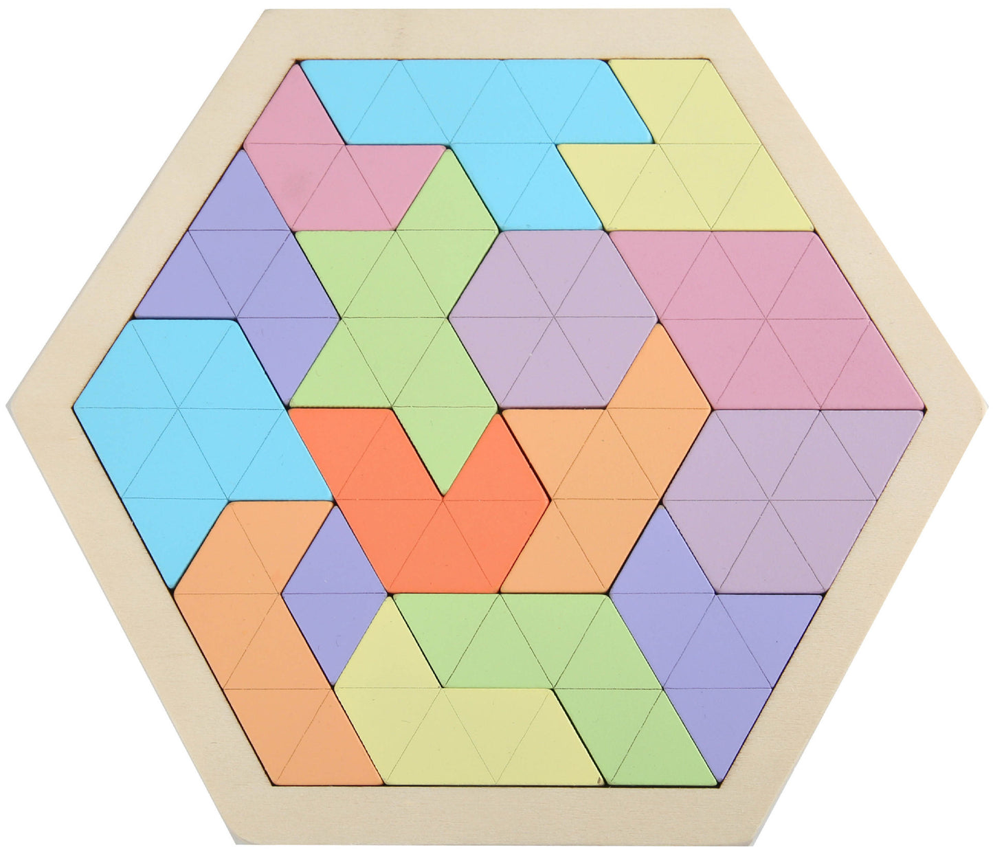 Wooden Hexagonal Geometric Puzzle - L&M LIFE PRODUCTS