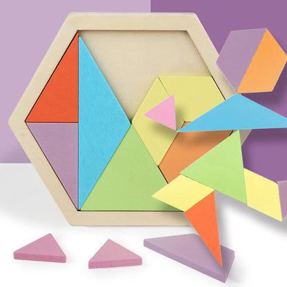 Wooden Hexagonal Geometric Puzzle - L&M LIFE PRODUCTS