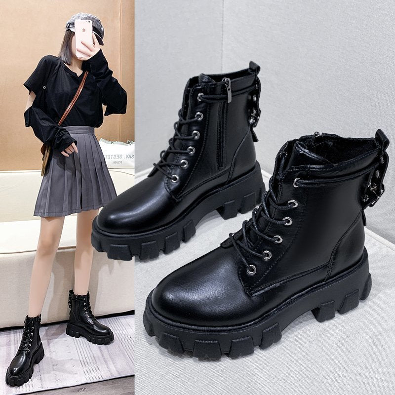 New Autumn And Winter Fashion Women's Shoes Handsome Locomotive Women's Boots - L&M LIFE PRODUCTS