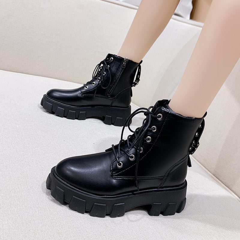 New Autumn And Winter Fashion Women's Shoes Handsome Locomotive Women's Boots - L&M LIFE PRODUCTS