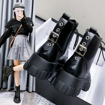 New Autumn And Winter Fashion Women's Shoes Handsome Locomotive Women's Boots - L&M LIFE PRODUCTS