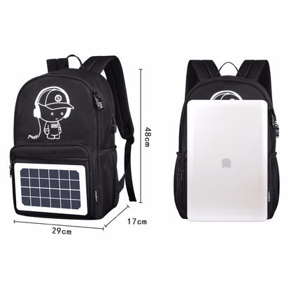 Fashion Backpack Solar Powered Charging Backpack Waterproof Oxford Large School Backpack for Teenagers Schoolbag Trend - L&M LIFE PRODUCTS