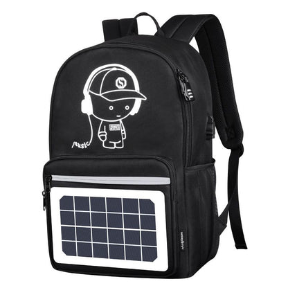 Fashion Backpack Solar Powered Charging Backpack Waterproof Oxford Large School Backpack for Teenagers Schoolbag Trend - L&M LIFE PRODUCTS