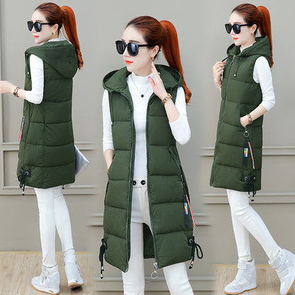 Slim Mid-length Down Cotton Vest Jacket - L&M LIFE PRODUCTS