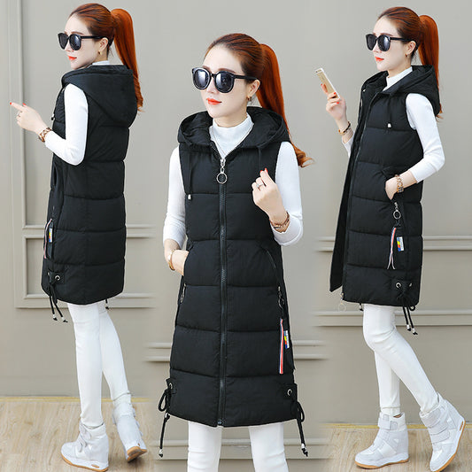 Slim Mid-length Down Cotton Vest Jacket - L&M LIFE PRODUCTS