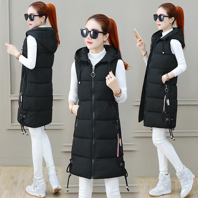 Slim Mid-length Down Cotton Vest Jacket - L&M LIFE PRODUCTS