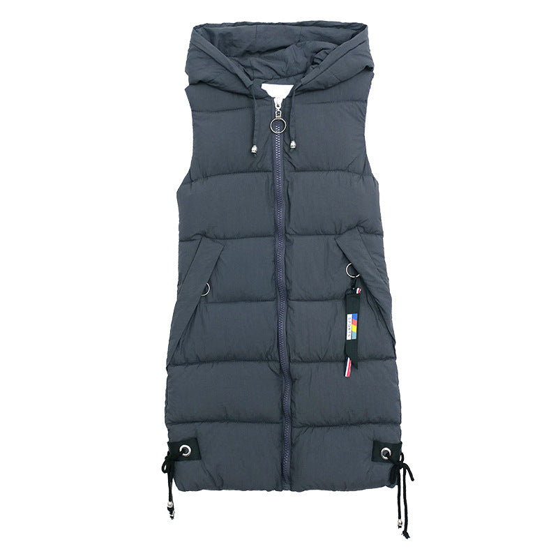 Slim Mid-length Down Cotton Vest Jacket - L&M LIFE PRODUCTS