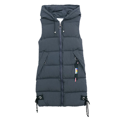 Slim Mid-length Down Cotton Vest Jacket - L&M LIFE PRODUCTS