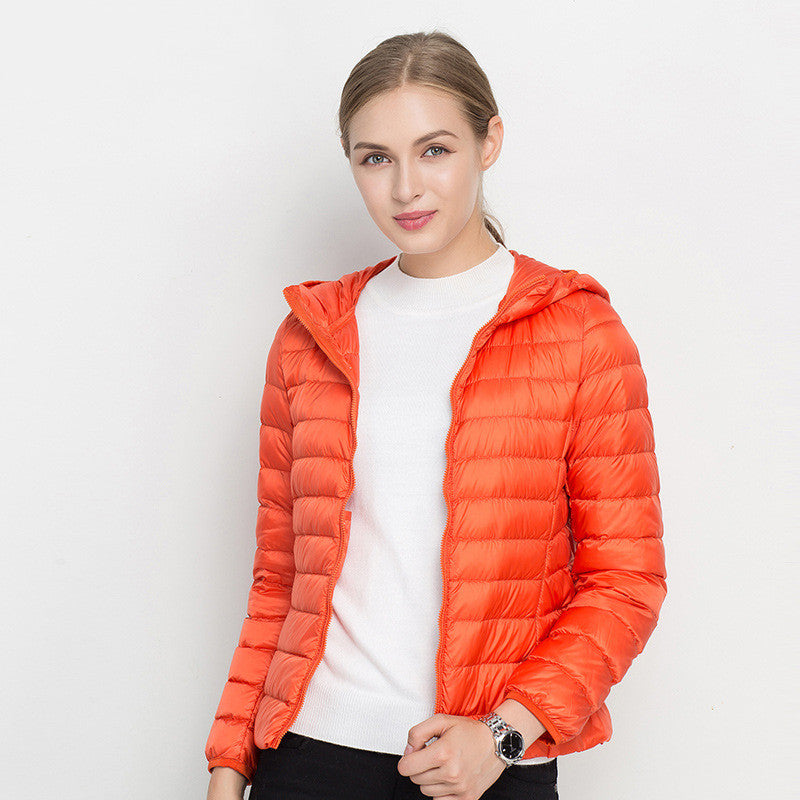 Lightweight Down Jacket Women Short Hooded Super Lightweight - L&M LIFE PRODUCTS