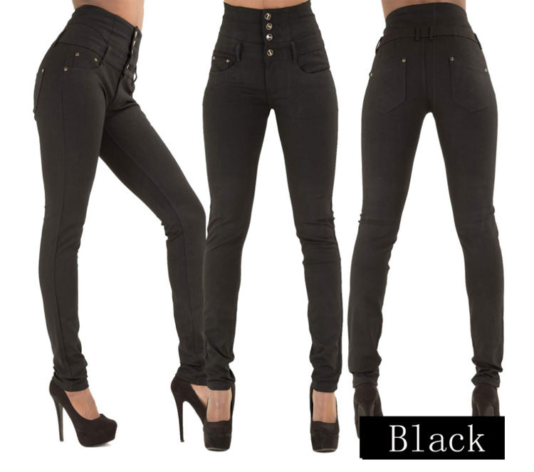 Fashion Elastic High Waist Jeans Women Pencil - L&M LIFE PRODUCTS