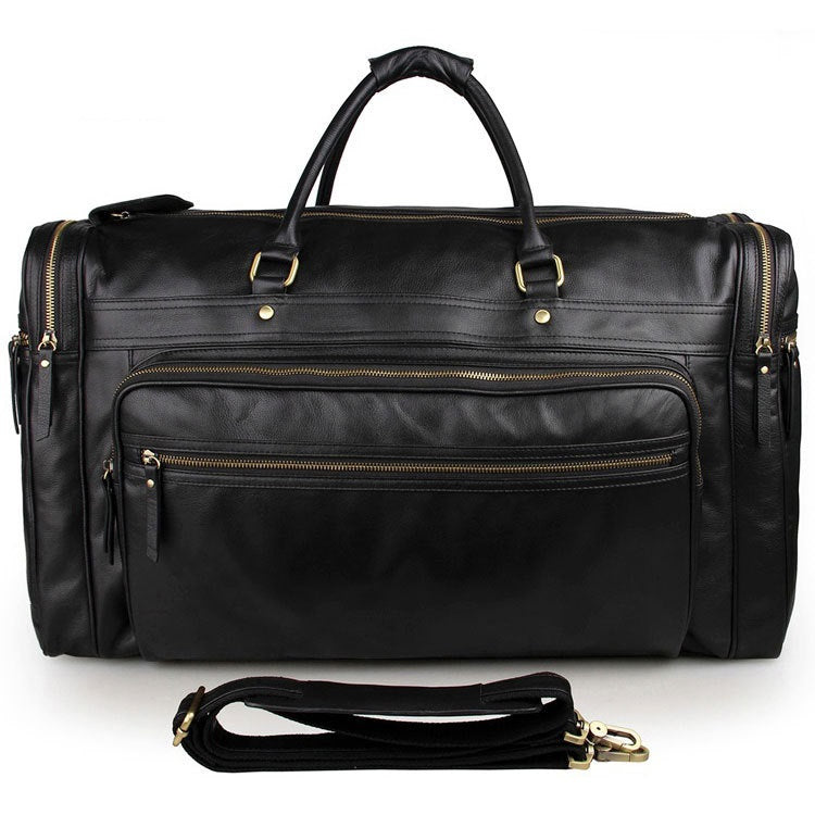 High-Capacity Leather Travel Bag In The First Layer Of Cowhide - L&M LIFE PRODUCTS