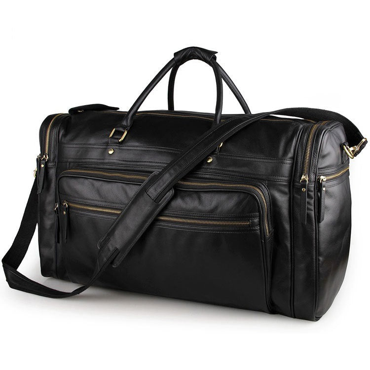 High-Capacity Leather Travel Bag In The First Layer Of Cowhide - L&M LIFE PRODUCTS