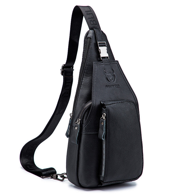 Leather Chest Bag Men's Bag - L&M LIFE PRODUCTS