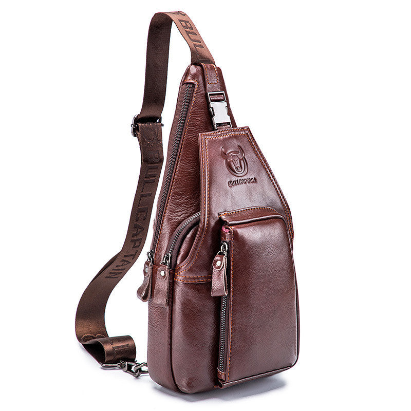 Leather Chest Bag Men's Bag - L&M LIFE PRODUCTS