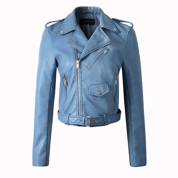 Leather Jacket Korean Style Slim Motorcycle Leather Jacket - L&M LIFE PRODUCTS