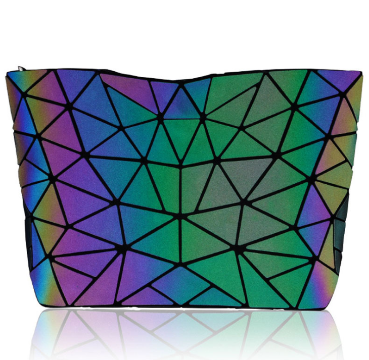 Luminous Makeup Bag Lattice Design Geometric Bag - L&M LIFE PRODUCTS