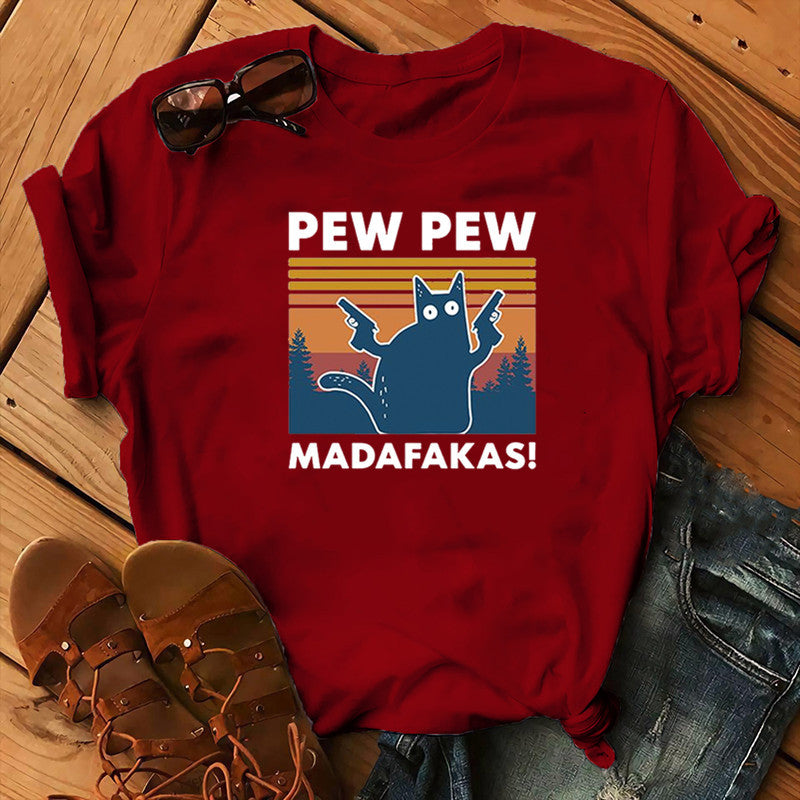 Short Sleeve Pew Maddakas T-Shirt European Size Top - L&M LIFE PRODUCTS