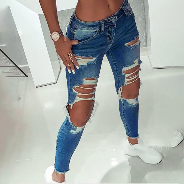 Street Style Sexy Ripped Jeans For Women - L&M LIFE PRODUCTS